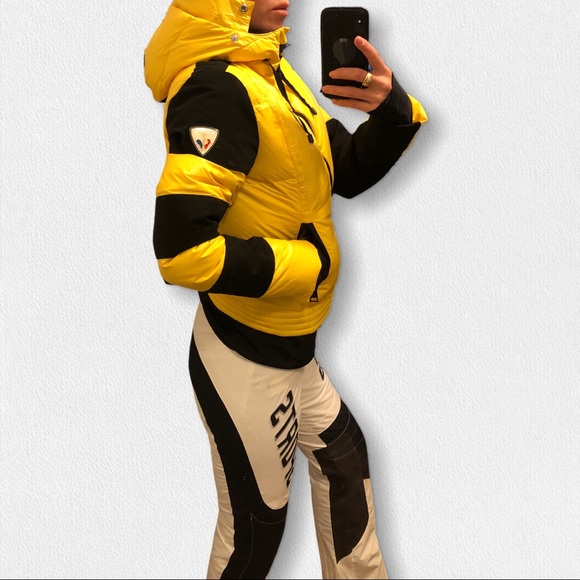 Rossignol JCC W Kaissy yellow puffer ski jacket S - Picture 3 of 6